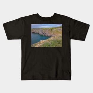 Mewslade Bay on the Gower Way, South Wales Kids T-Shirt